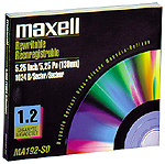 MAXELL 622310 1.2GB 512B/S 5.25" REWRITABLE MAGNETO OPTICAL DISK 1PK